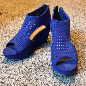 Blue/periwinkle wedges👠♥️